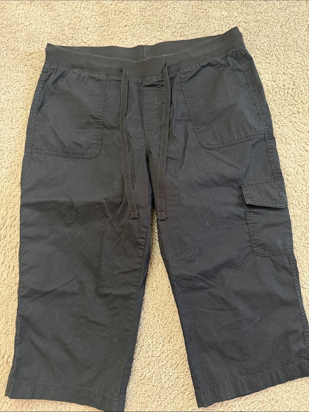 St. John's Bay Black Women's Cargo Bermuda Shorts